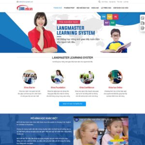 Theme WordPress giới thiệu khóa học trung tâm tiếng anh
