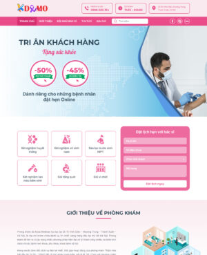 Theme WordPress Phòng khám 08