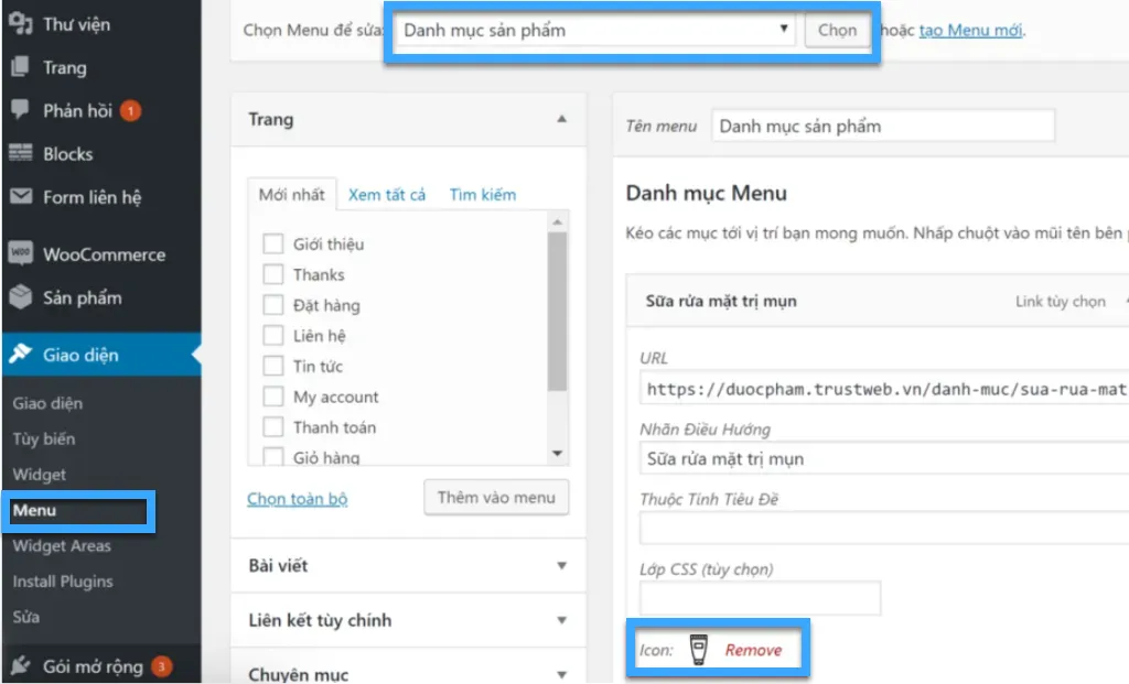 Hướng dẫn cách custom theme Flatsome WordPress chi tiết từ A-Z 35 Custome Menu