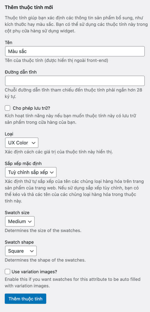Hướng dẫn đăng sản phẩm có biến thể trong Woocommerce đăng sản phẩm có biến thể trong Woocommerce 1`