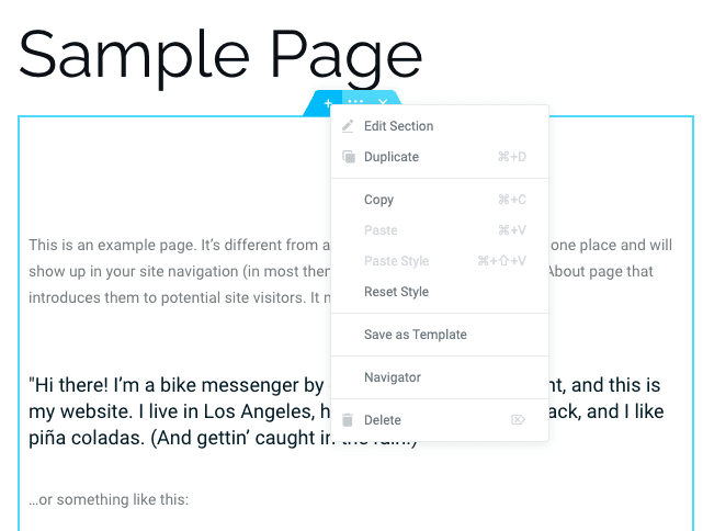 chỉnh sửa sections